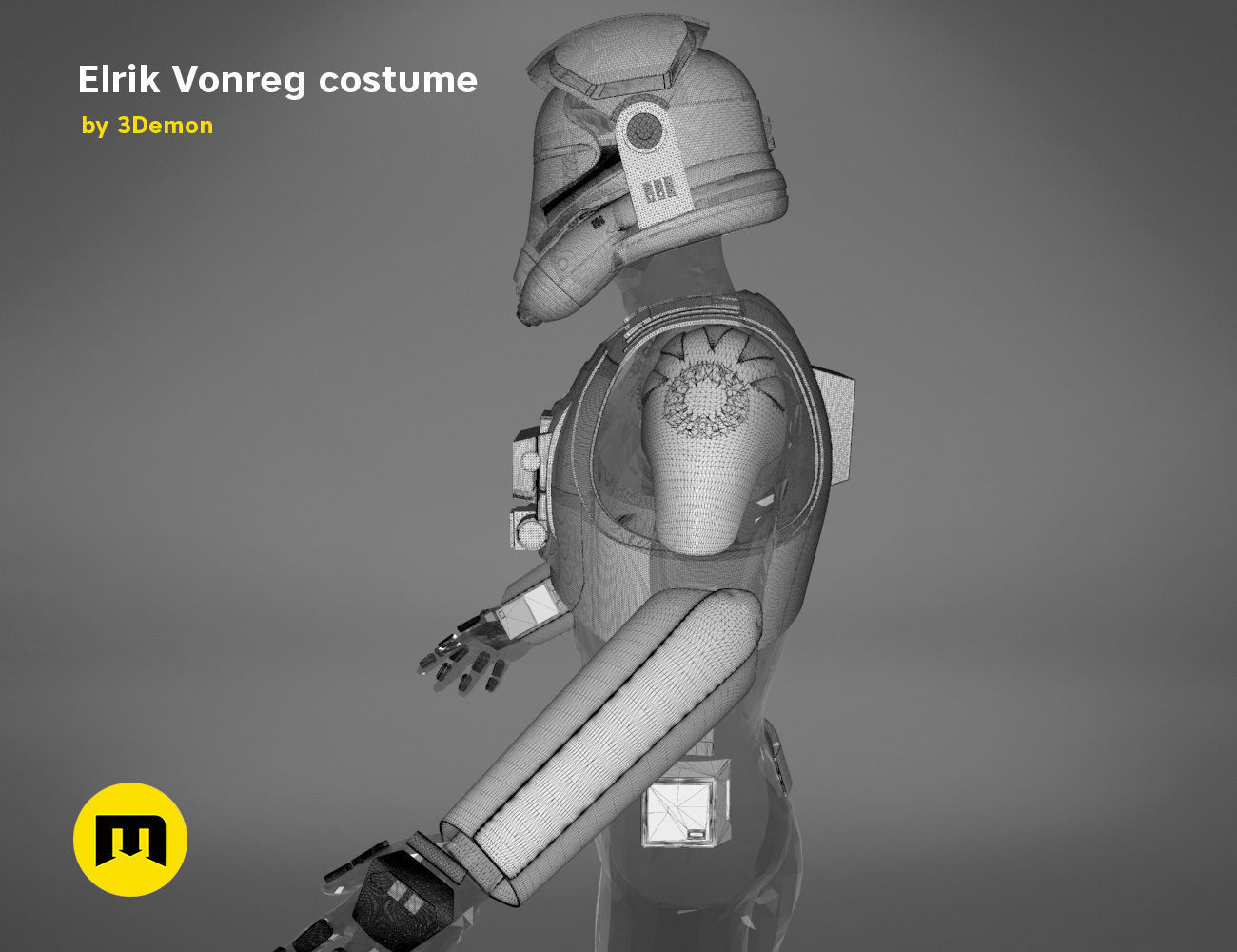 Elrik Vonreg armor  3D print model_37