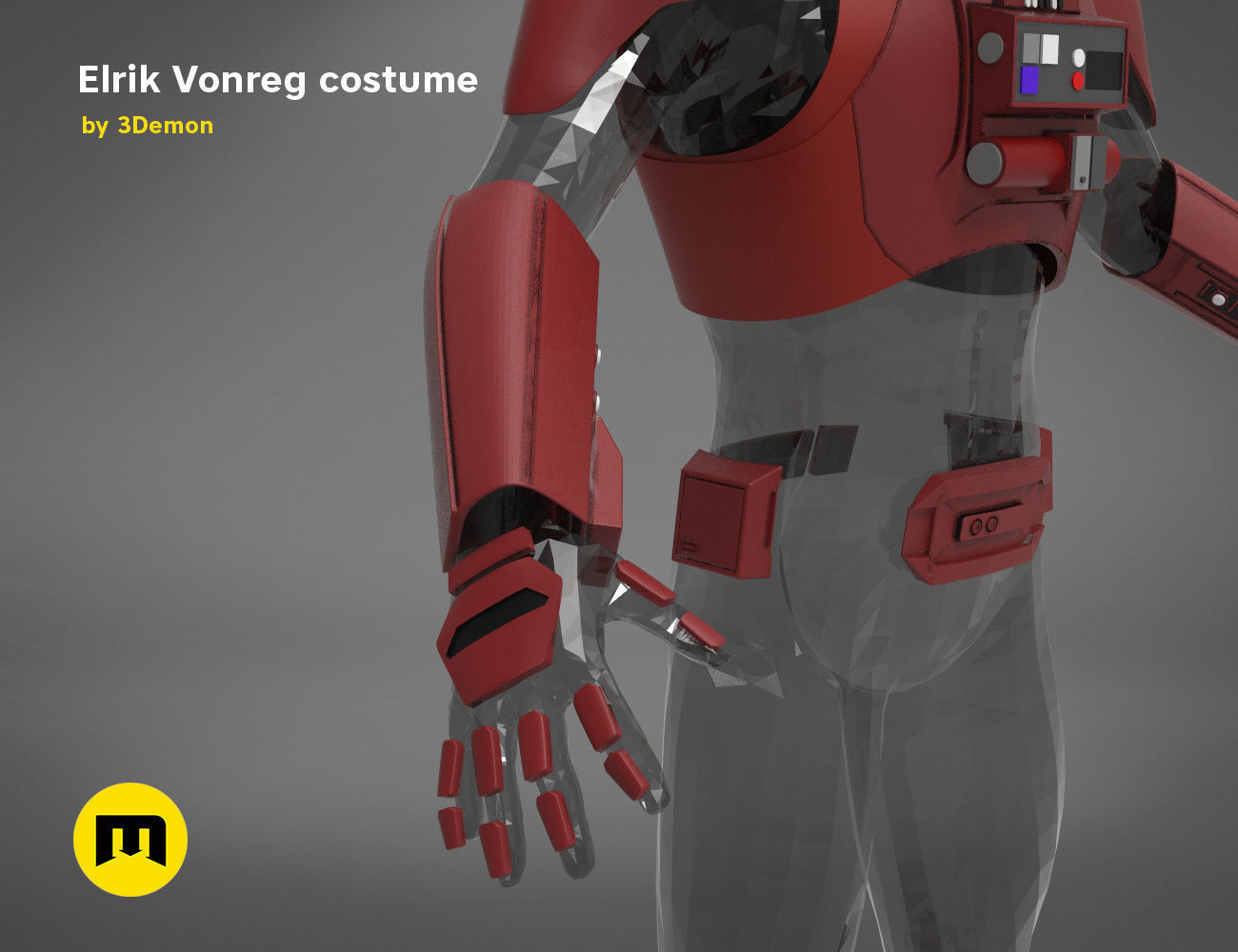Elrik Vonreg armor  3D print model_10