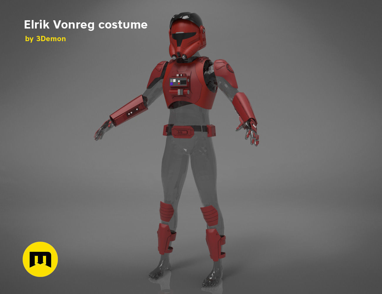 Elrik Vonreg armor  3D print model_1