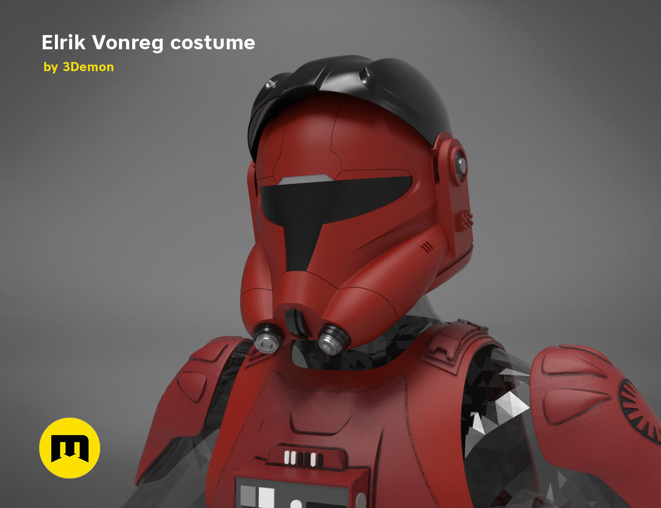 Elrik Vonreg armor  3D print model_8