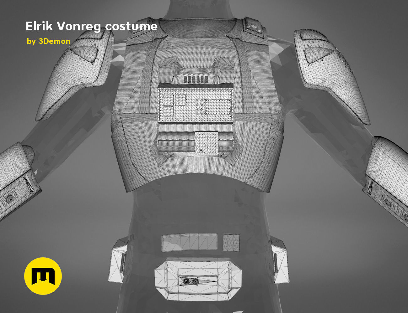 Elrik Vonreg armor  3D print model_34