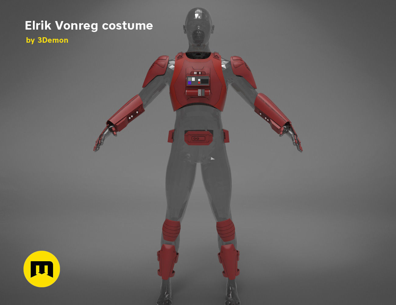 Elrik Vonreg armor  3D print model_13