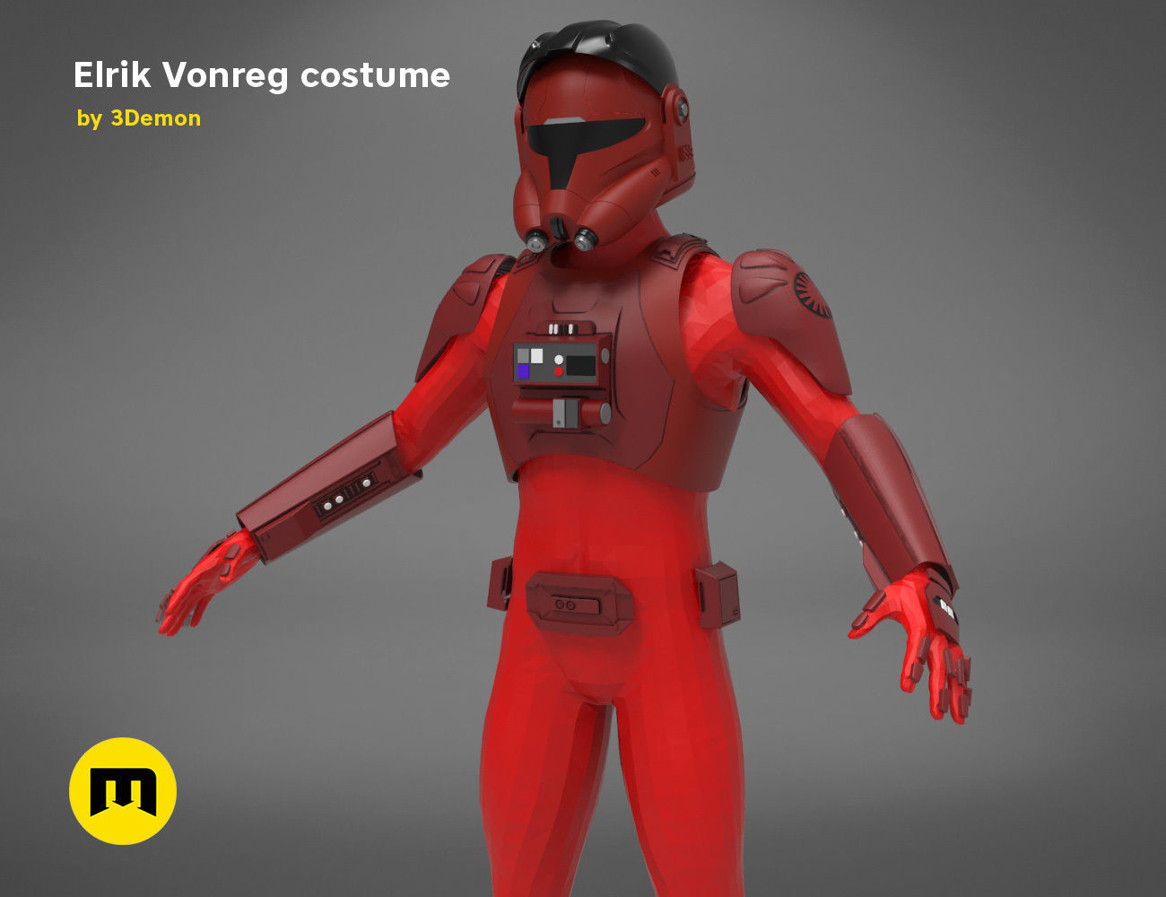 Elrik Vonreg armor  3D print model_40