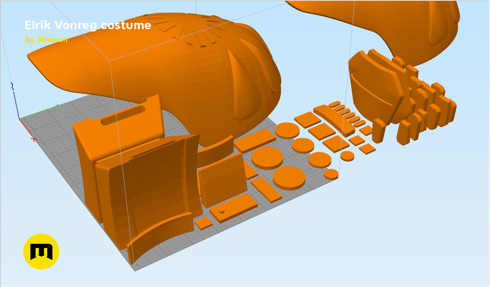 Elrik Vonreg armor  3D print model_43