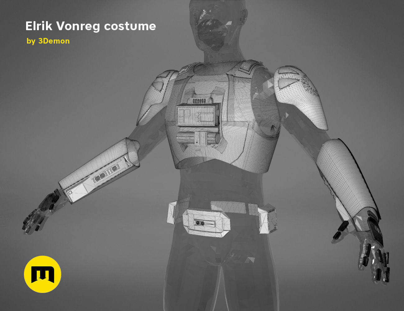 Elrik Vonreg armor  3D print model_30
