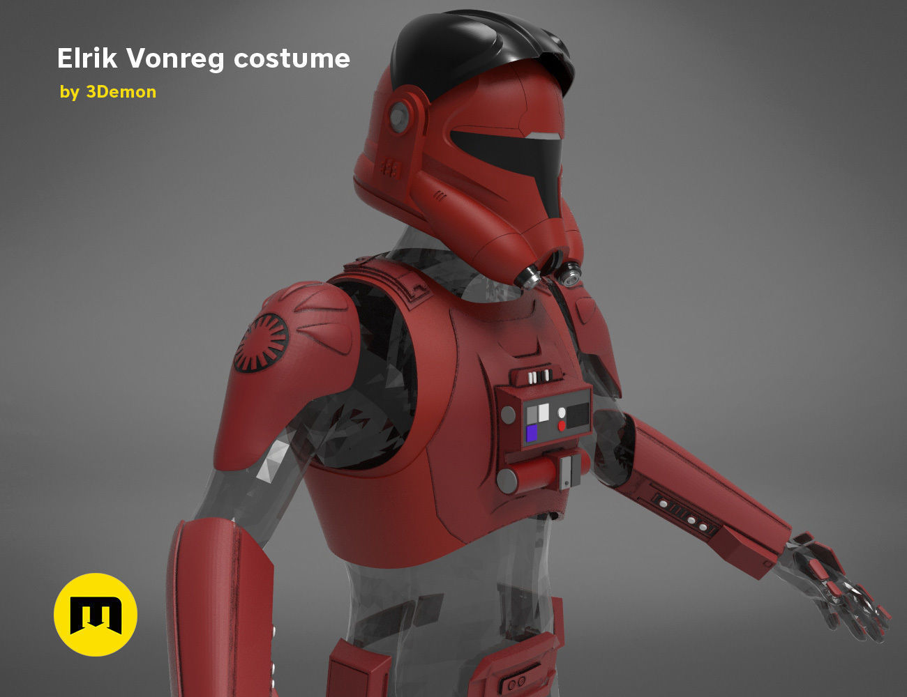 Elrik Vonreg armor  3D print model_9