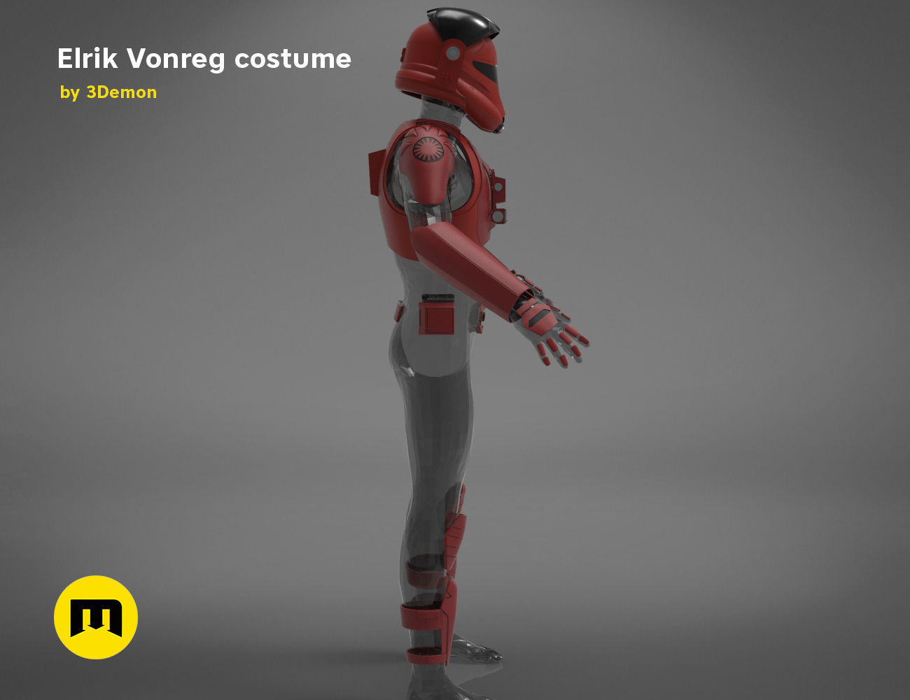 Elrik Vonreg armor  3D print model_6