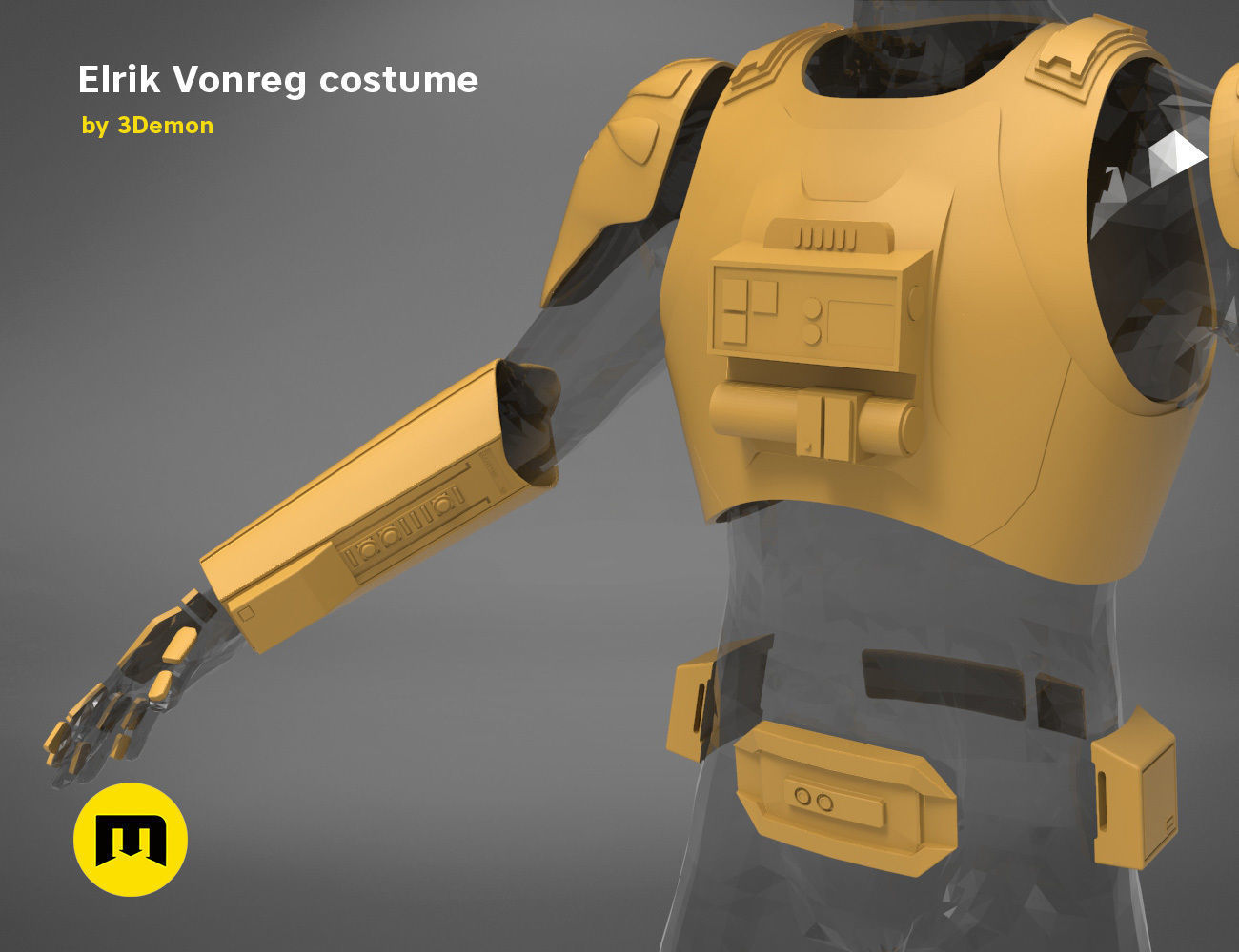 Elrik Vonreg armor  3D print model_23