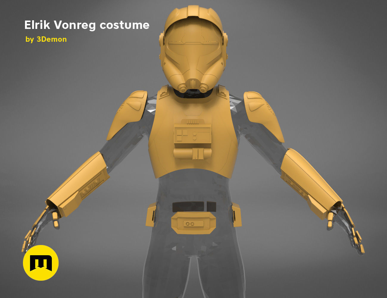 Elrik Vonreg armor  3D print model_18