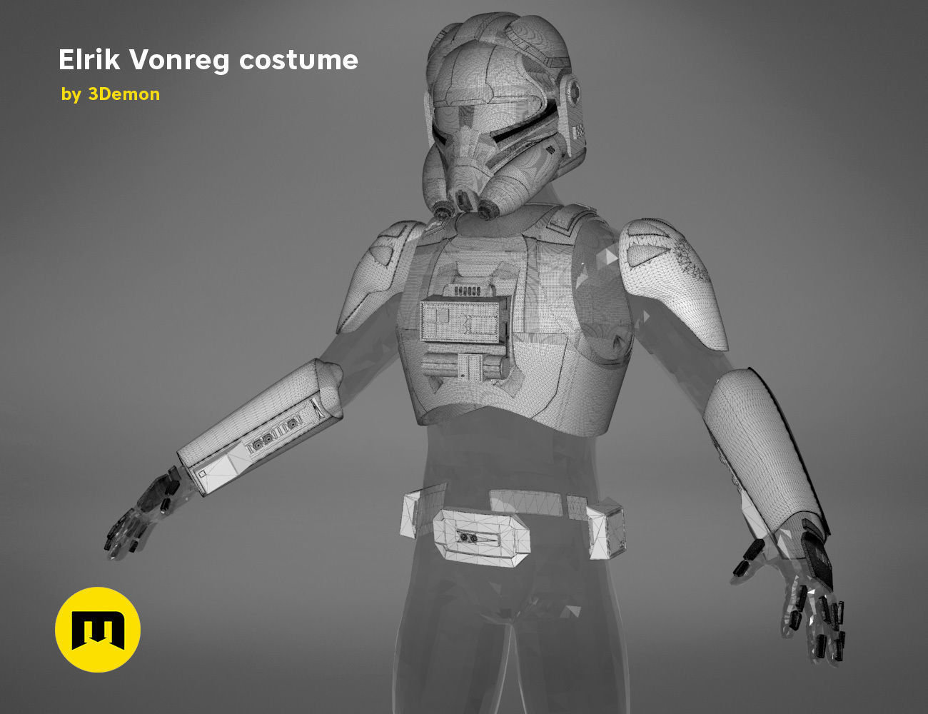 Elrik Vonreg armor  3D print model_29