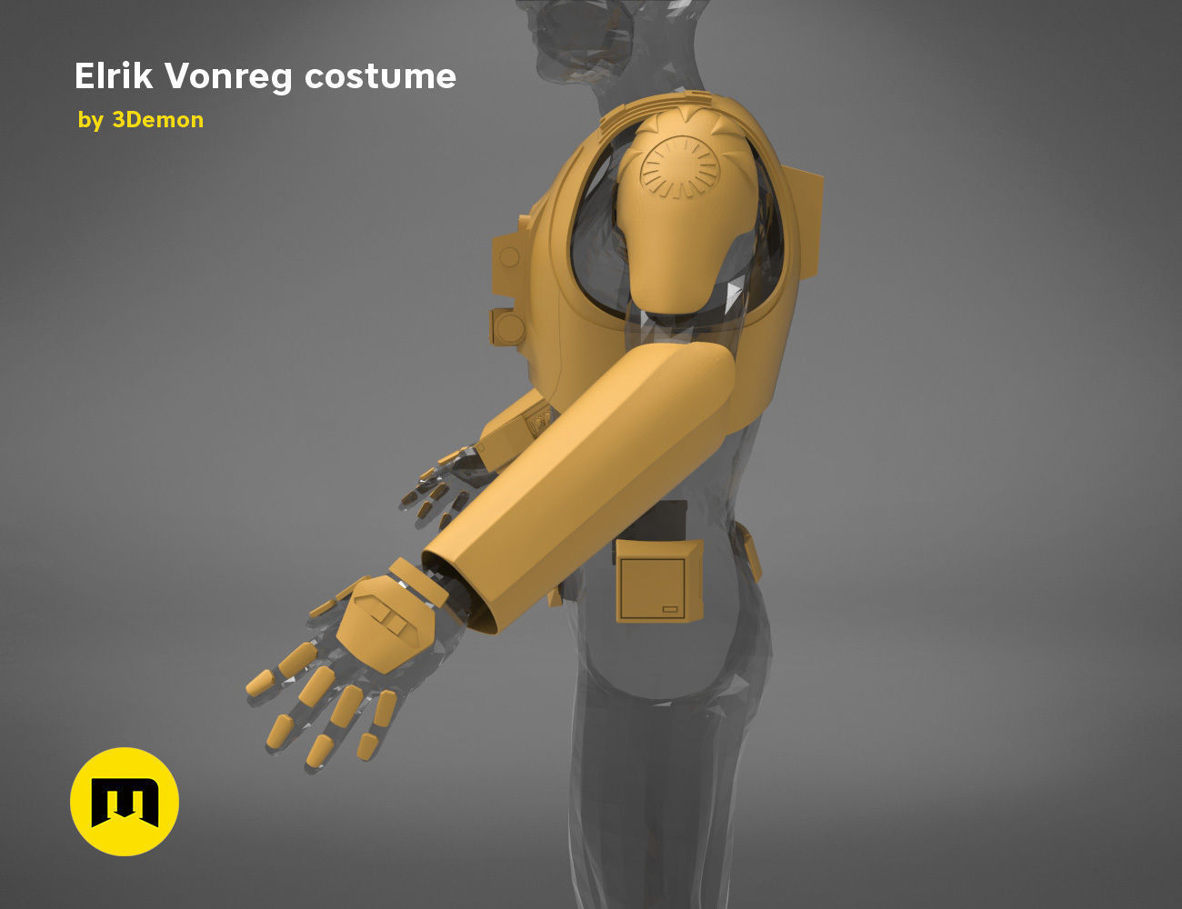 Elrik Vonreg armor  3D print model_21