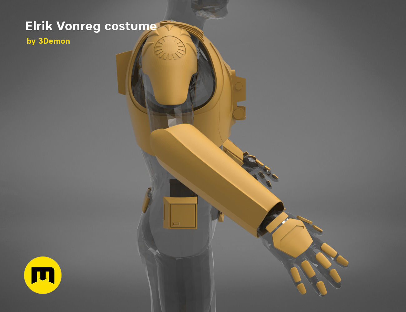Elrik Vonreg armor  3D print model_22