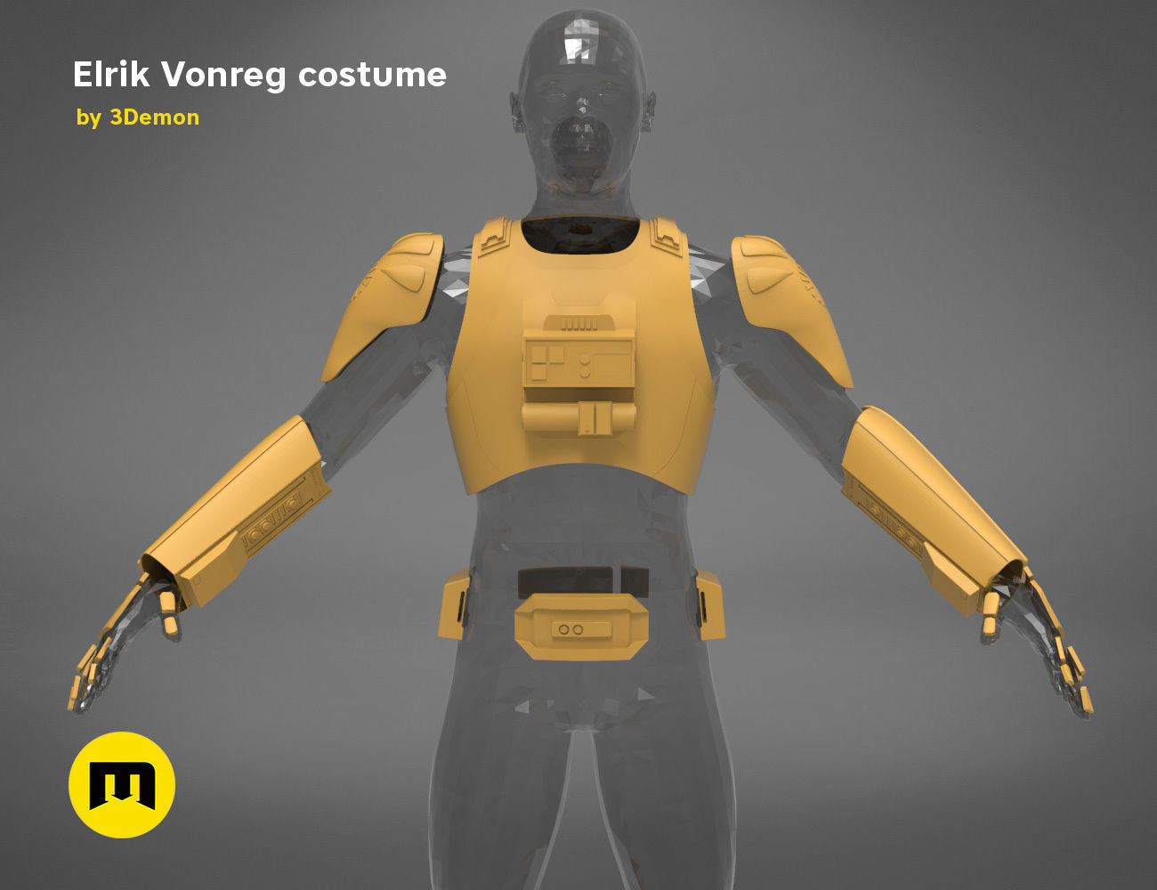 Elrik Vonreg armor  3D print model_19