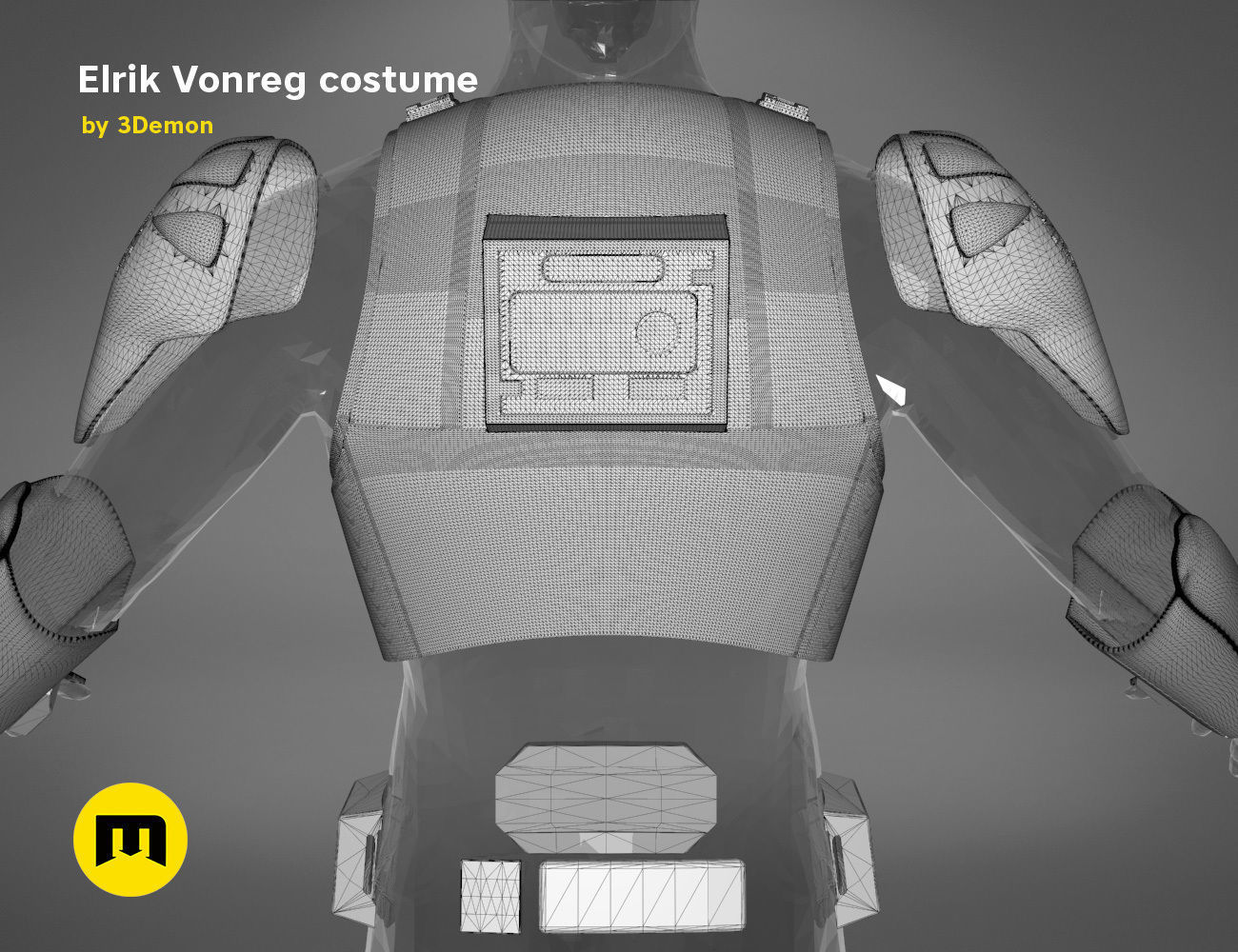 Elrik Vonreg armor  3D print model_33