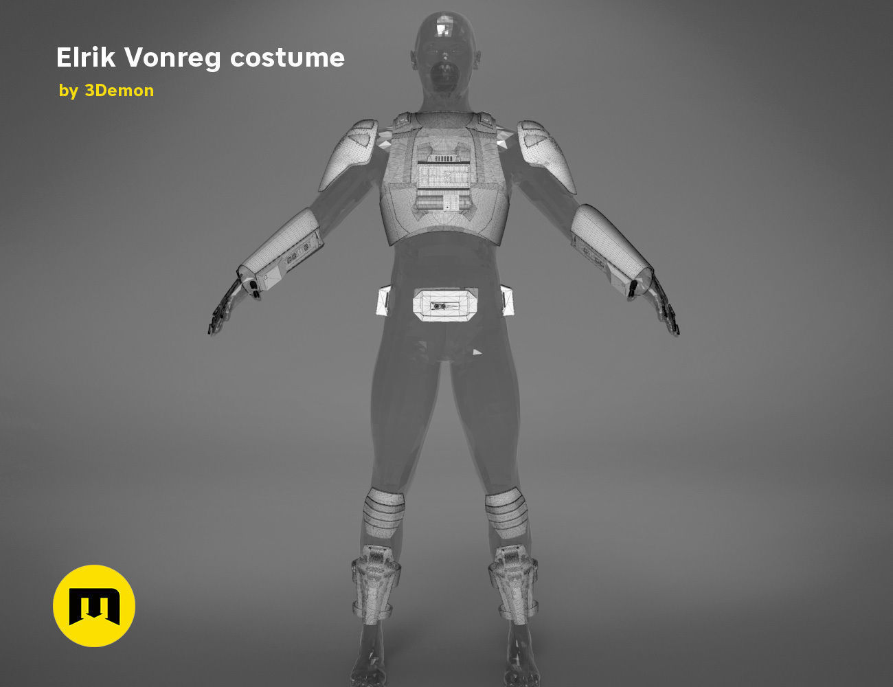 Elrik Vonreg armor  3D print model_28