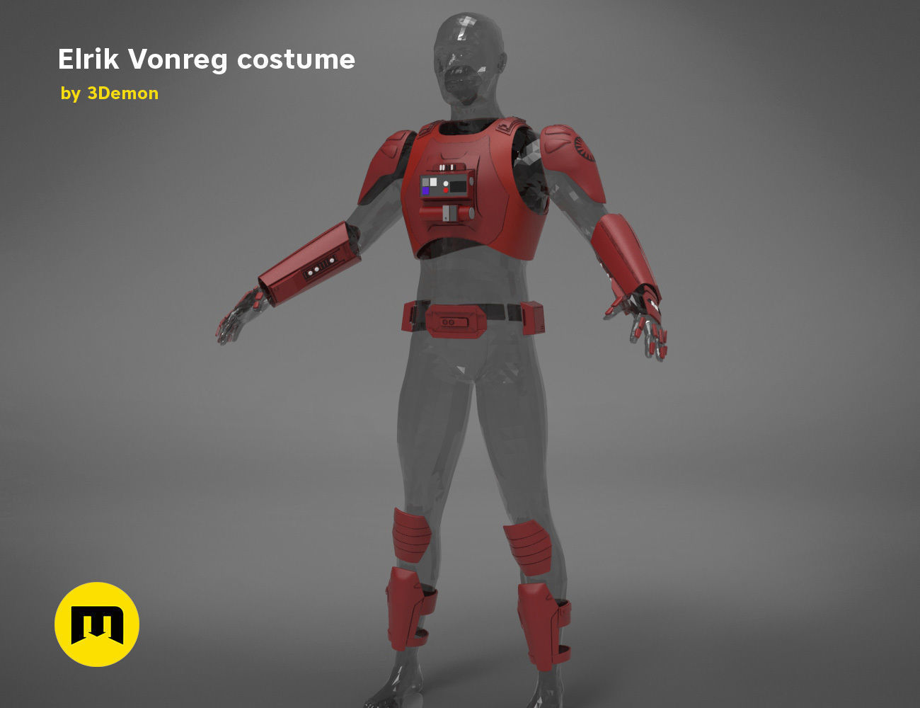 Elrik Vonreg armor  3D print model_14