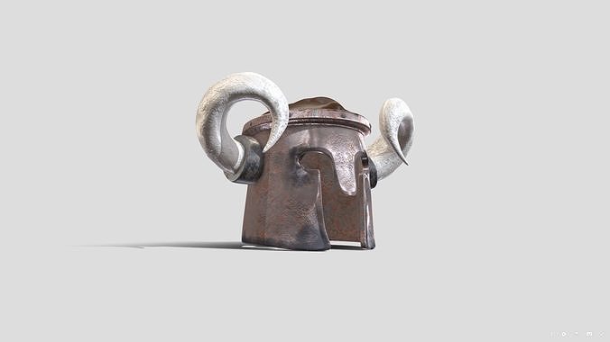 Horned Helmet Low-poly 3D model