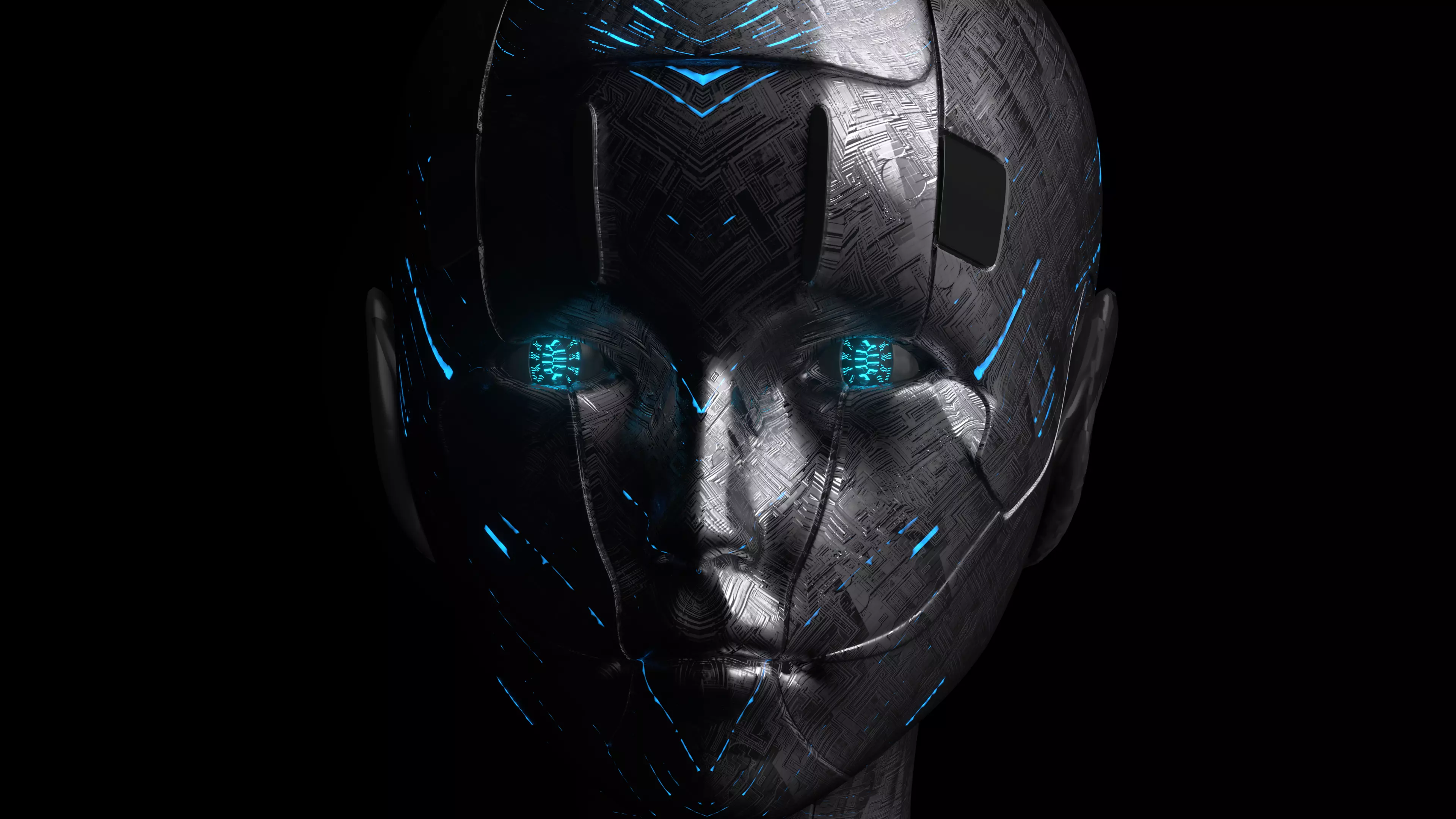 scifi female head 3D model