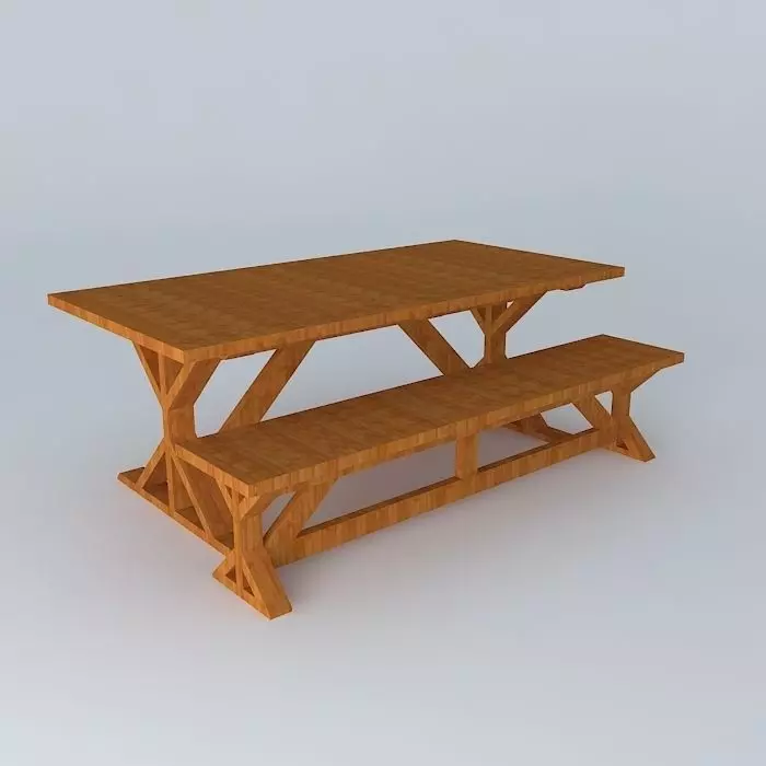 Dining Room Table Pottery Barn Free 3D model_0