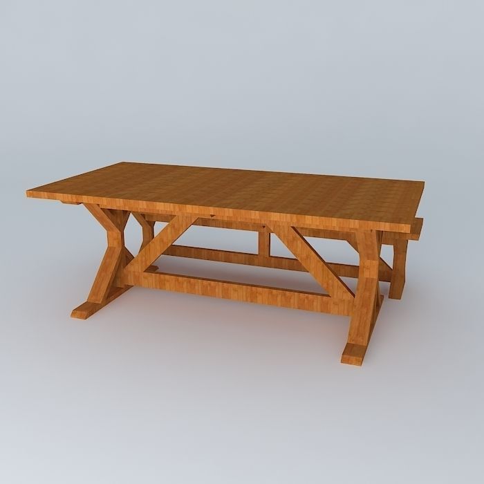 Dining Room Table Pottery Barn Free 3D model_1