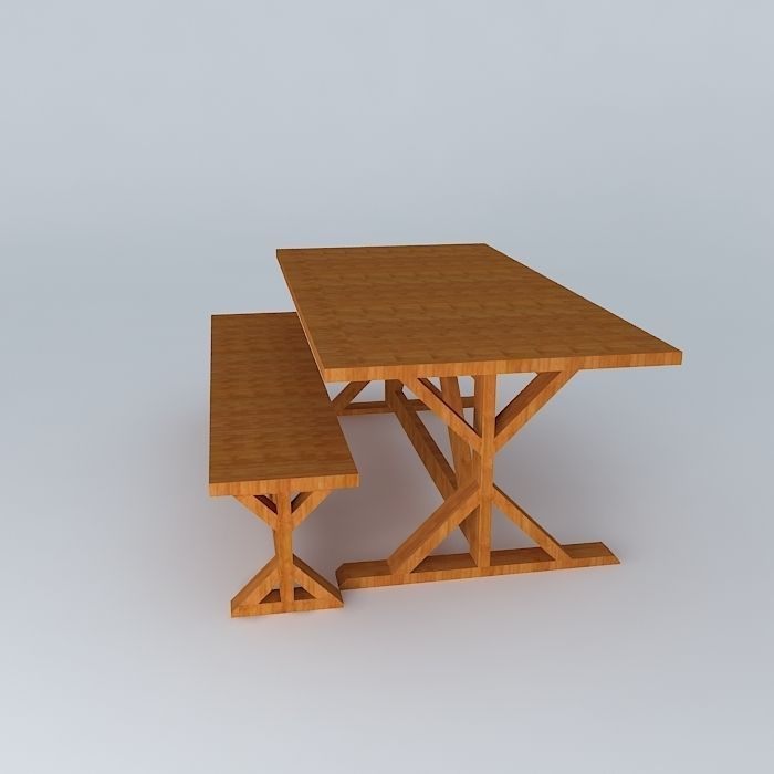 Dining Room Table Pottery Barn Free 3D model_2