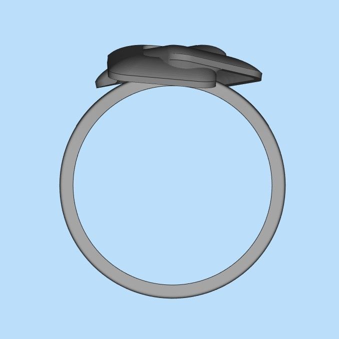 Women Ring geometric with rhombuses 3dm stl 3D print model 3D print model_38