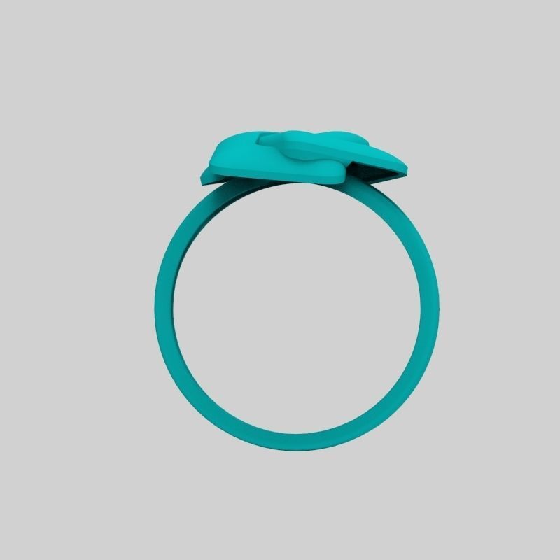 Women Ring geometric with rhombuses 3dm stl 3D print model 3D print model_17