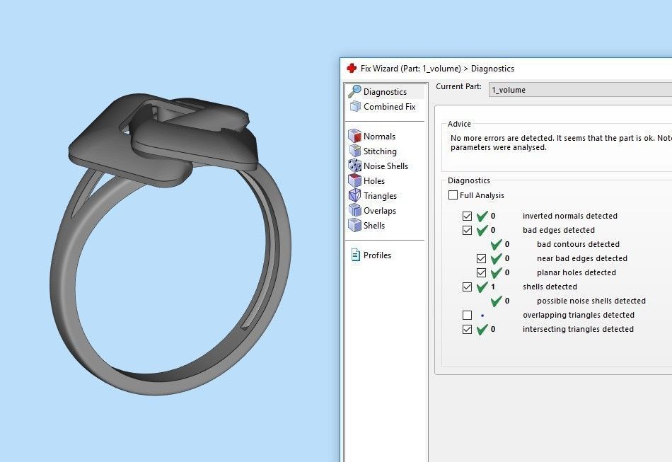 Women Ring geometric with rhombuses 3dm stl 3D print model 3D print model_24