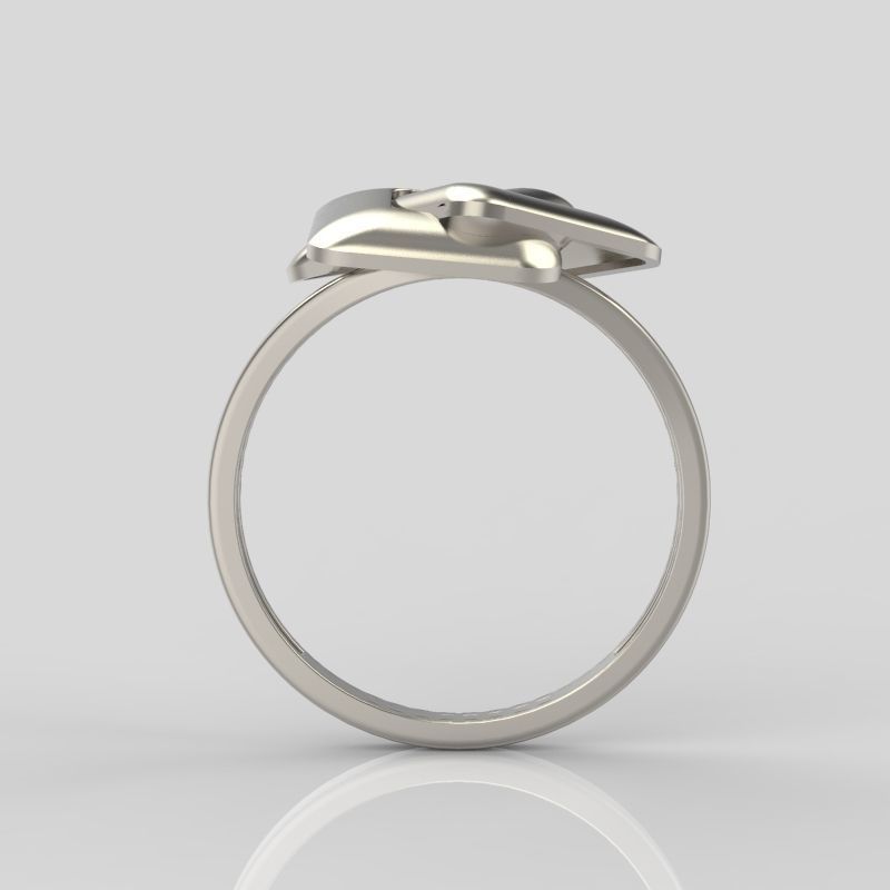 Women Ring geometric with rhombuses 3dm stl 3D print model 3D print model_2