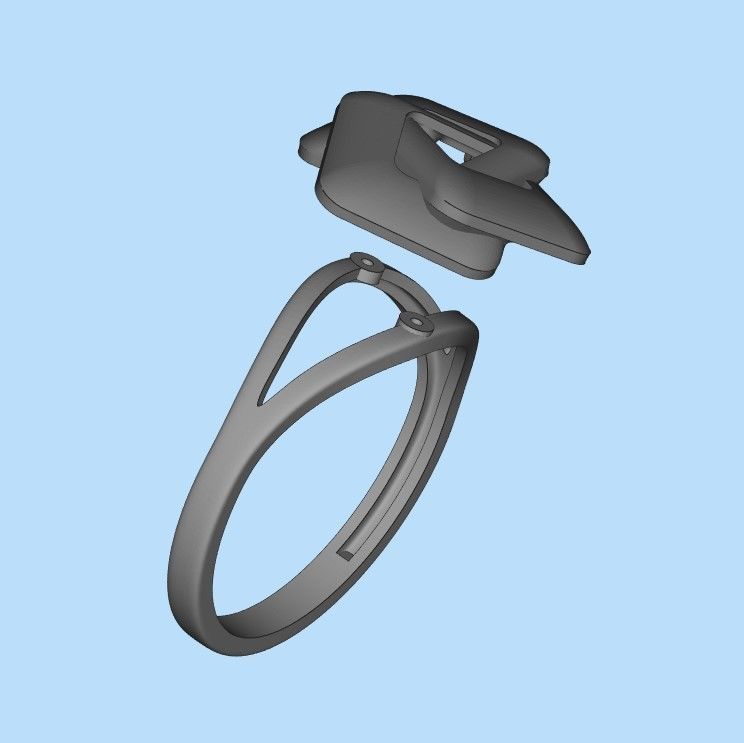 Women Ring geometric with rhombuses 3dm stl 3D print model 3D print model_28