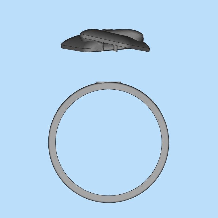 Women Ring geometric with rhombuses 3dm stl 3D print model 3D print model_26