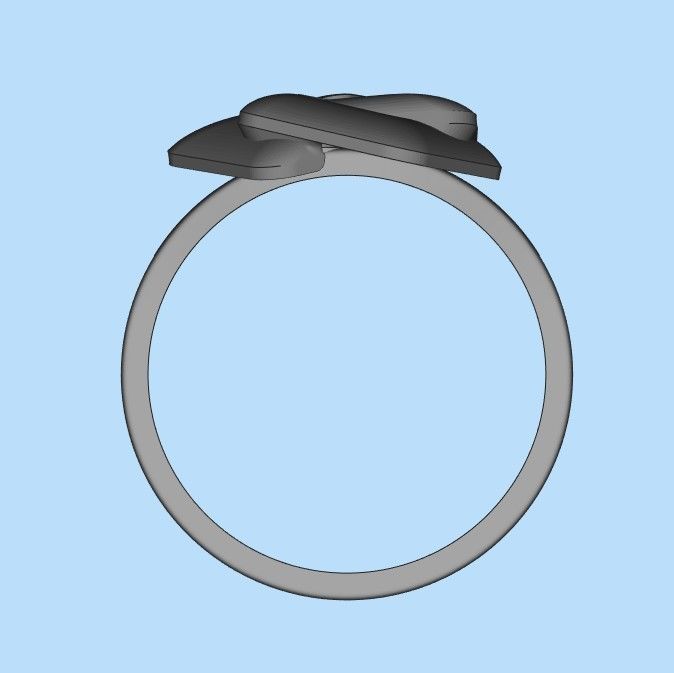 Women Ring geometric with rhombuses 3dm stl 3D print model 3D print model_37