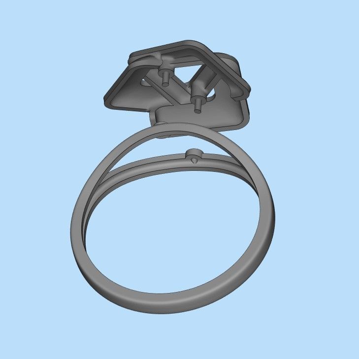 Women Ring geometric with rhombuses 3dm stl 3D print model 3D print model_27
