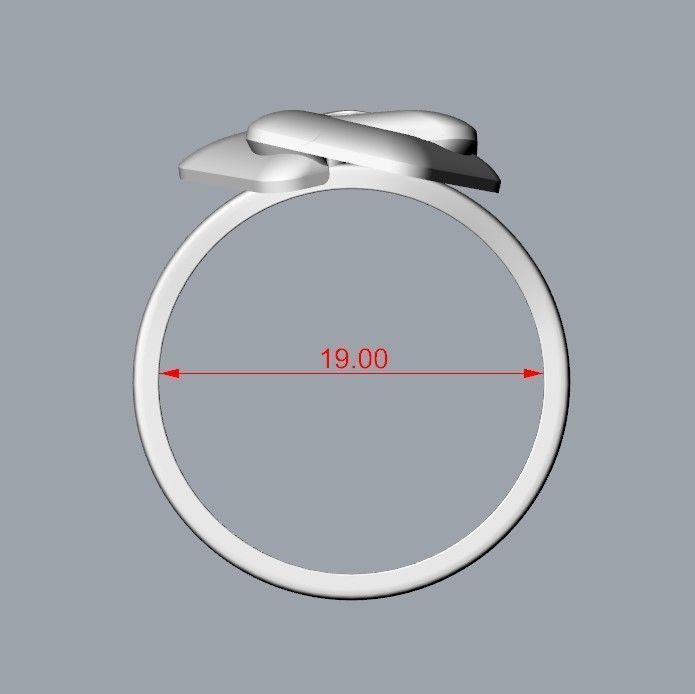 Women Ring geometric with rhombuses 3dm stl 3D print model 3D print model_30