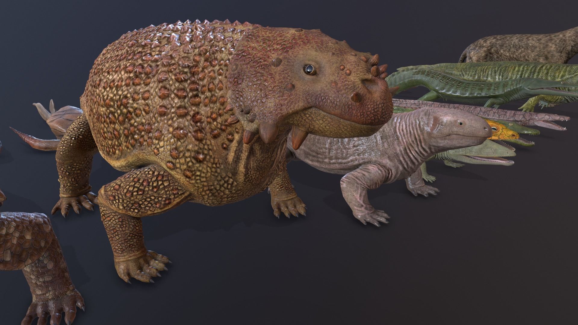 Extinct animals pack v3 Low-poly 3D model_2