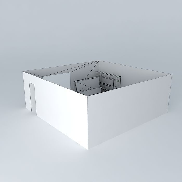 Woodshop Floor Plan Free 3D model_4