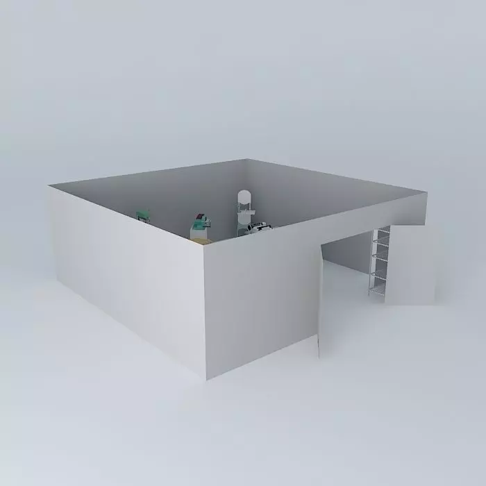 Woodshop Floor Plan Free 3D model_0