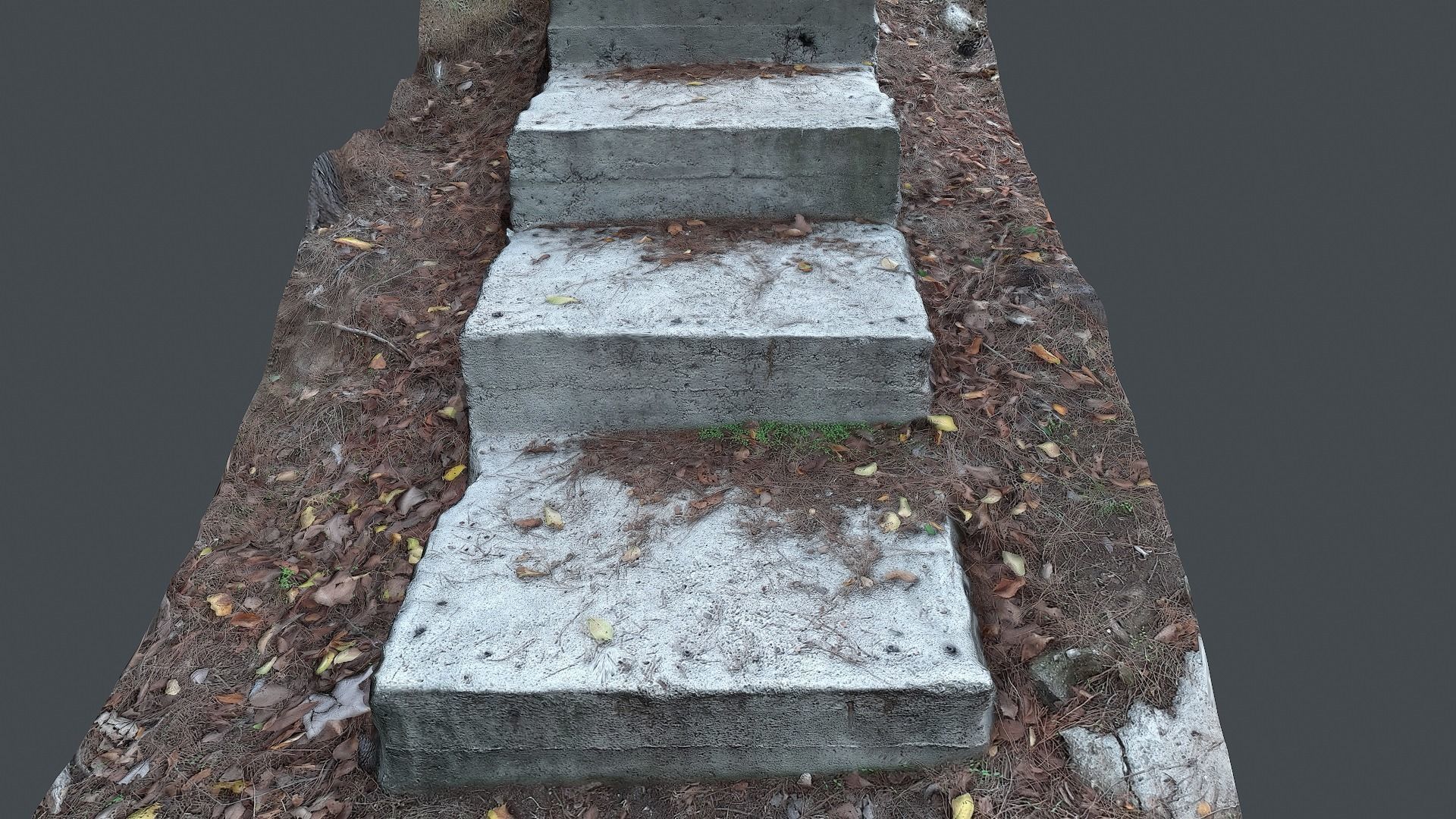 Photoscanned Outdoor rocky steps Low-poly 3D model_1