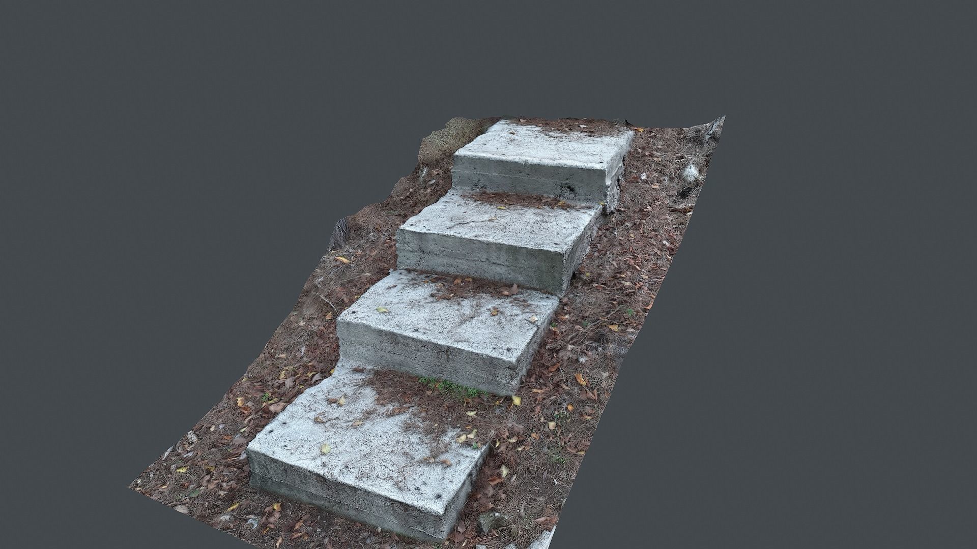 Photoscanned Outdoor rocky steps Low-poly 3D model_2