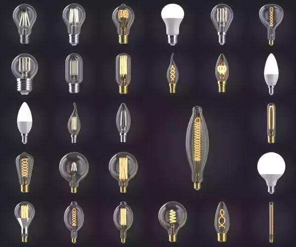 Light bulbs 3D Model Collection