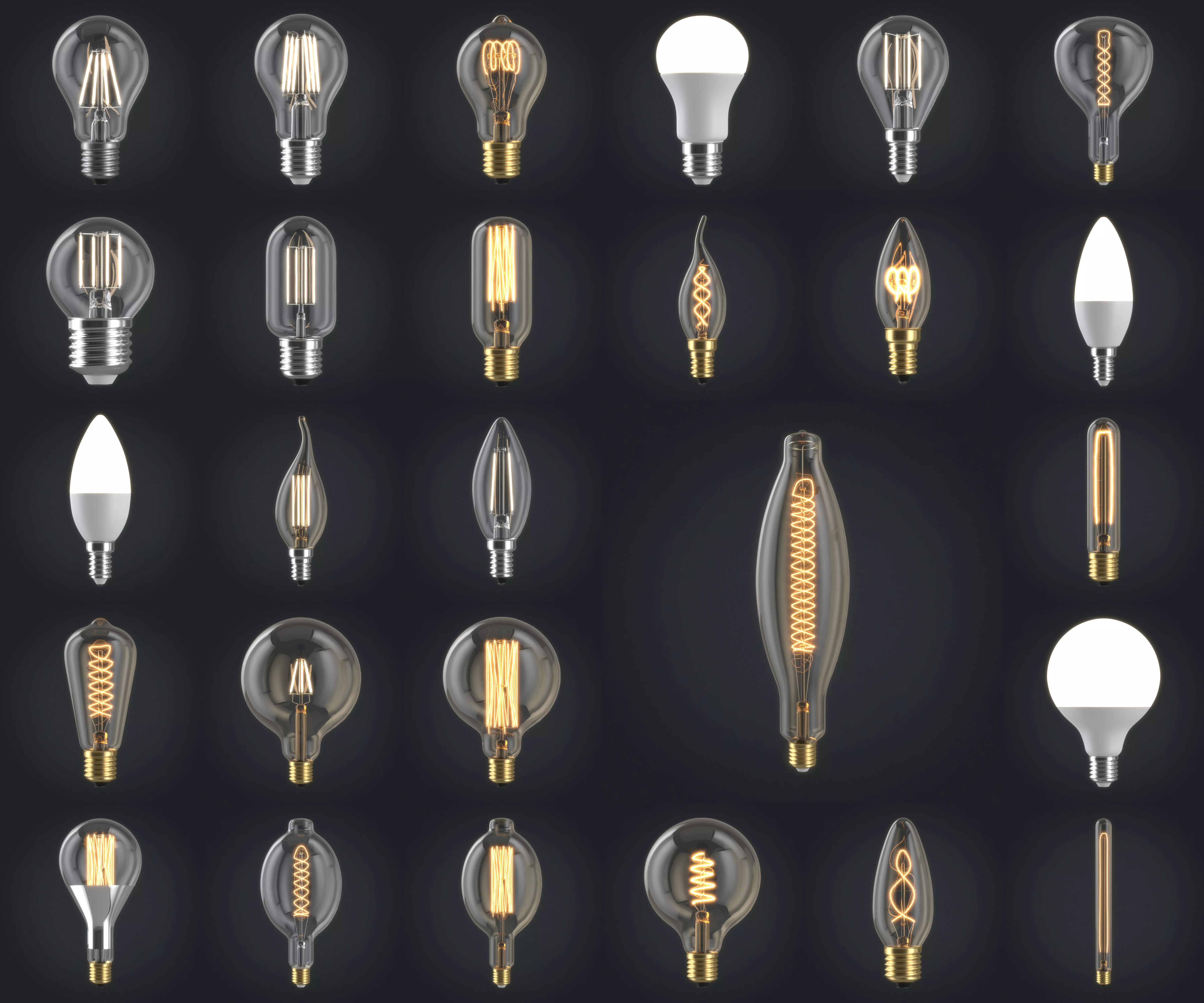 Light bulbs 3D Model Collection_1