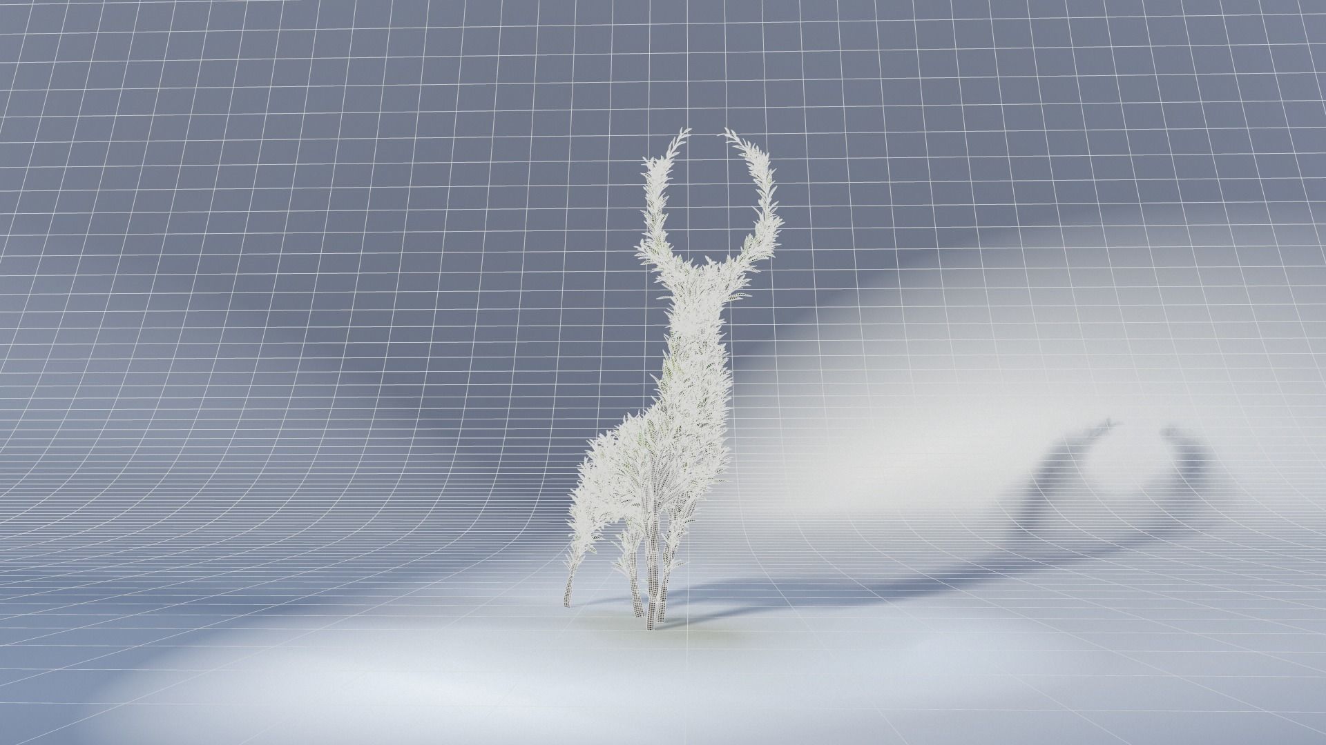 Growing Tree in a shape of a deer 3D model_4