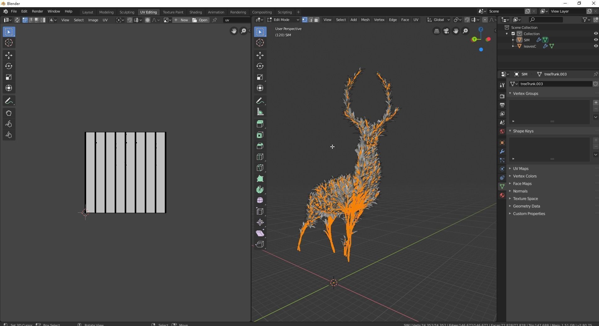 Growing Tree in a shape of a deer 3D model_11