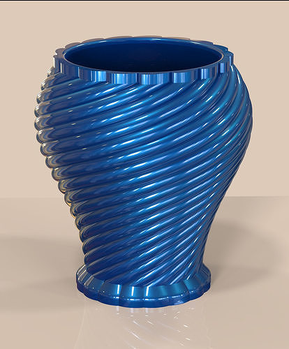 Spiral decorative vase 3D print model