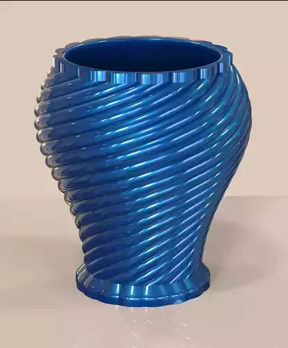 Spiral decorative vase 3D print model