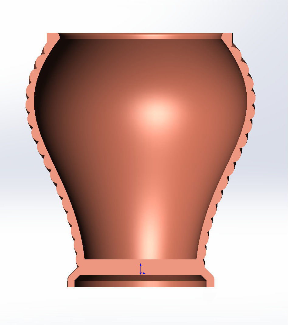 Spiral decorative vase 3D print model_3