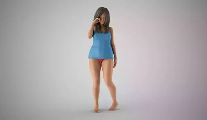 Sad Woman 3D print model