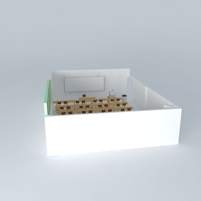 technological classrom Free 3D model_2