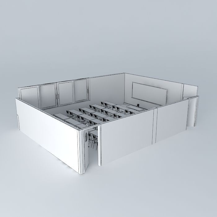 technological classrom Free 3D model_4