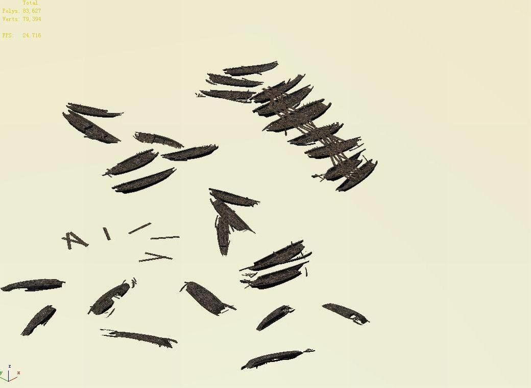 Game Exploring the Mountains - Broken - Wooden Boat 01 3D model_3